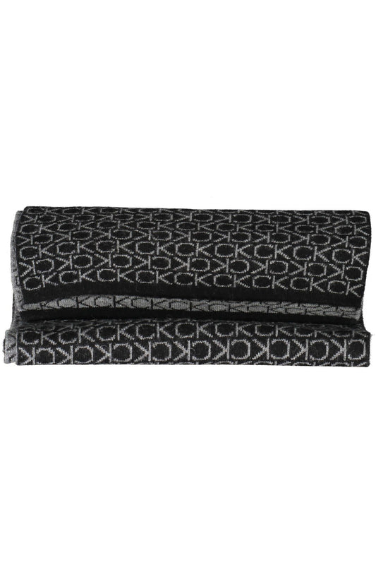 Black Wool Men Scarf