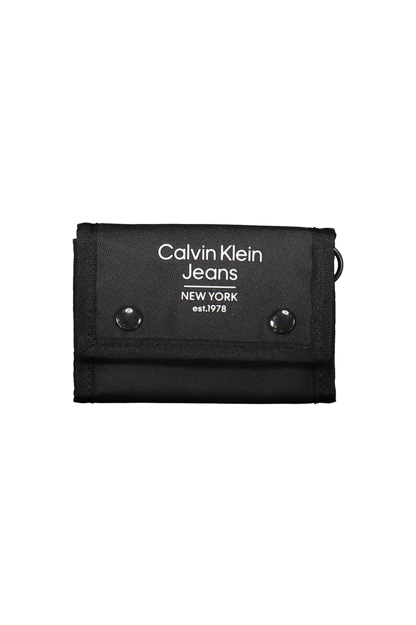 Black Polyester Men Wallet