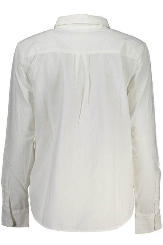 White Cotton Women Shirt