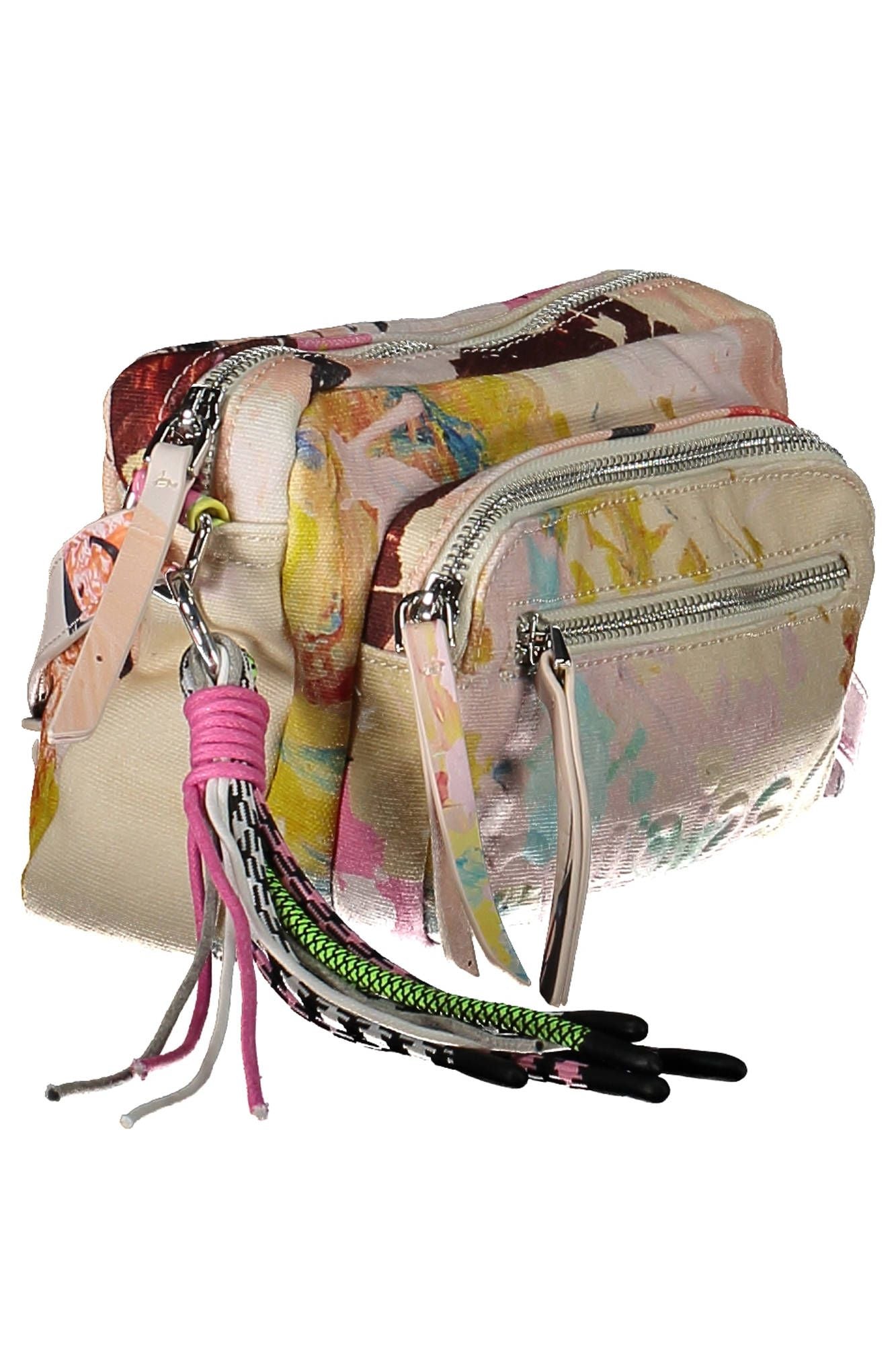 White Cotton Women Handbag