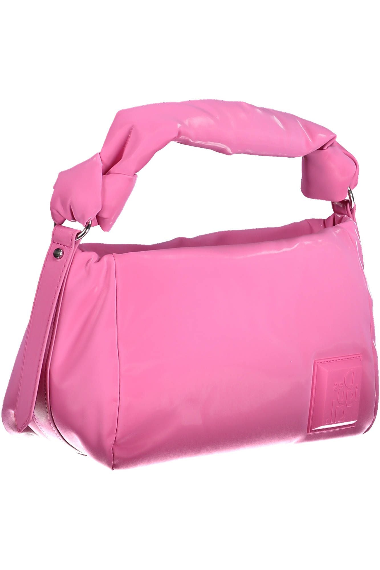 Pink Polyester Women Handbag