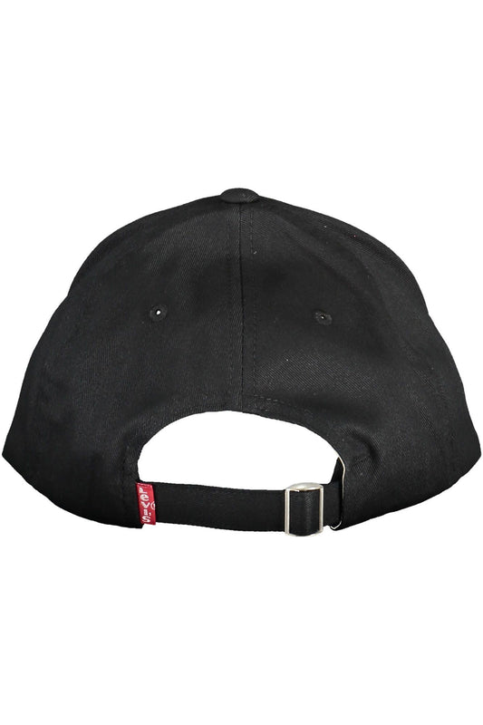 Black Cotton Men Hat