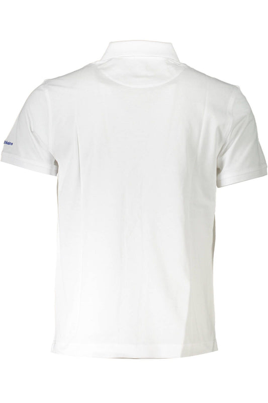 White Cotton Men Polo Shirt