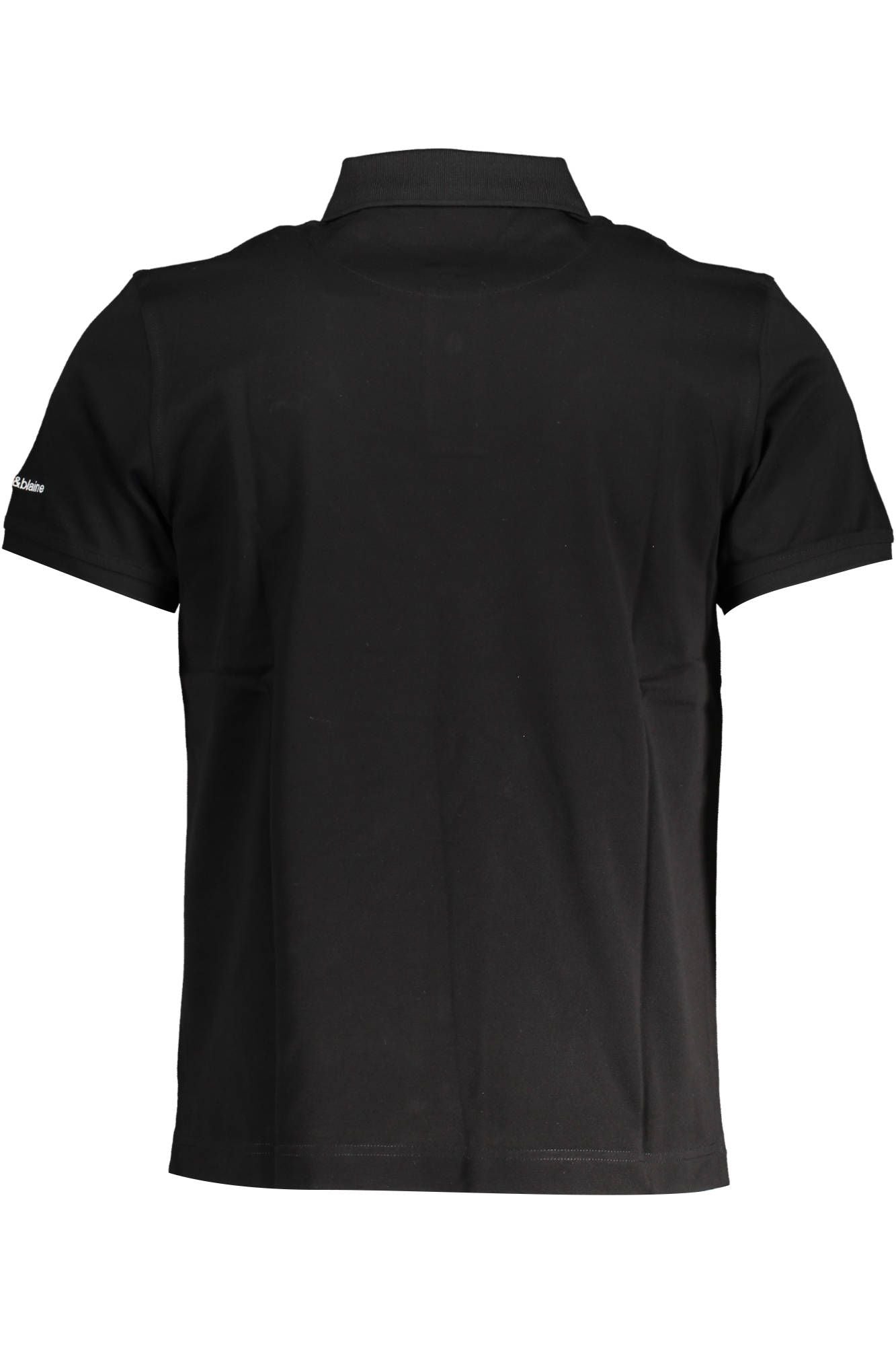 Black Cotton Men Polo Shirt