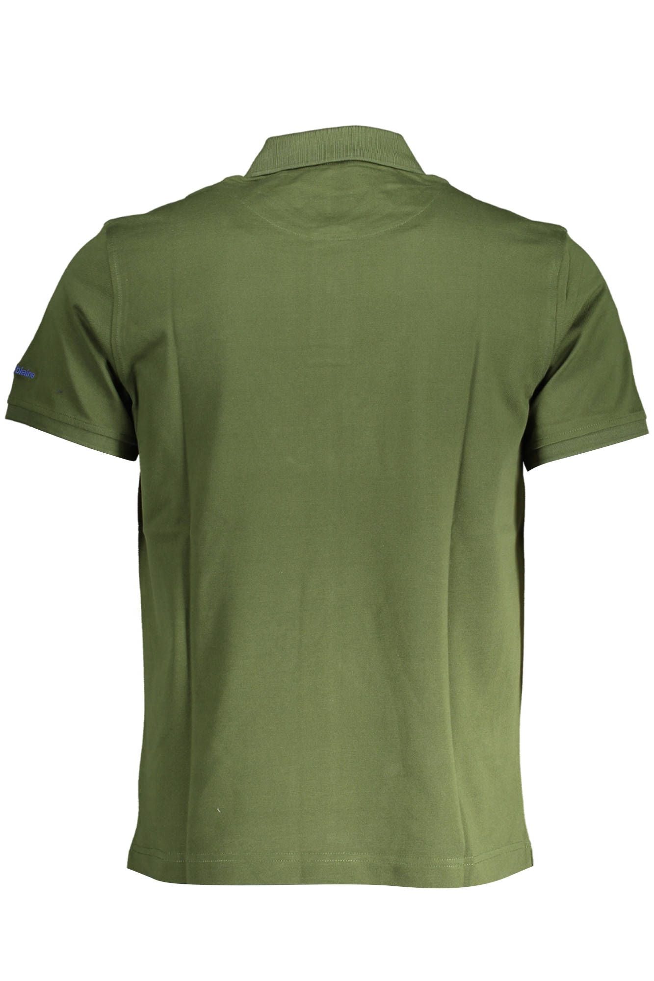 Green Cotton Men Polo Shirt