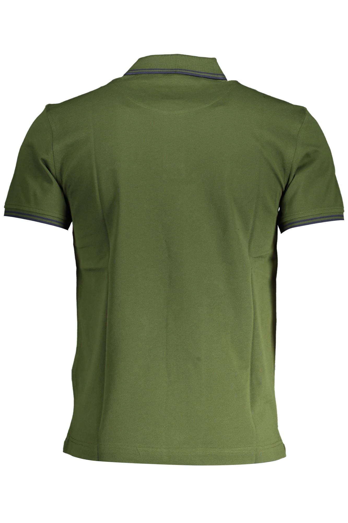 Green Cotton Men Polo Shirt