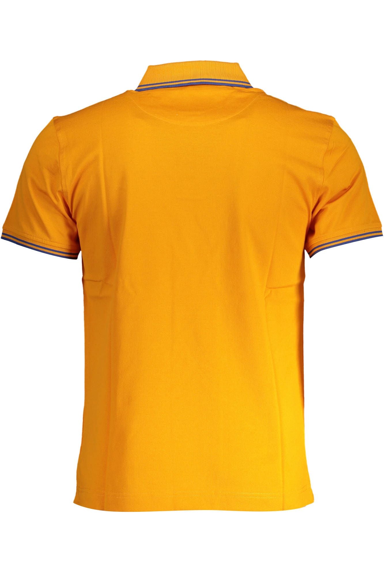 Orange Cotton Men Polo Shirt