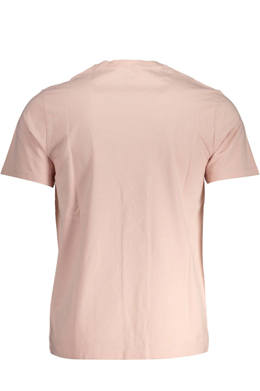 Pink Cotton Men T-Shirt