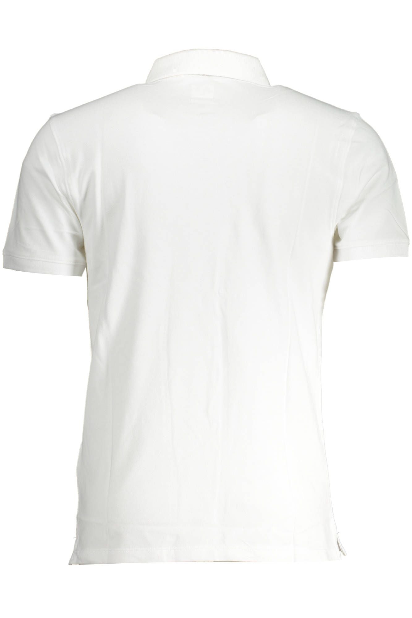 White Cotton Men Polo Shirt
