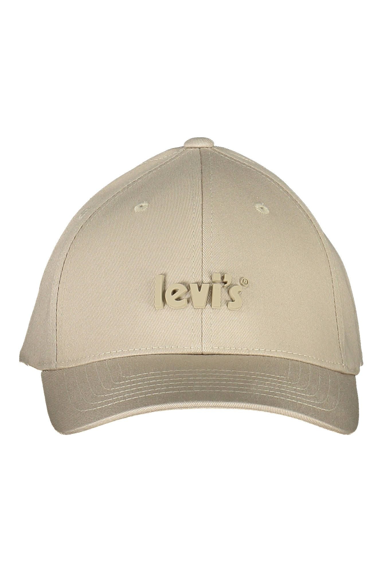 Beige Cotton Men Cap