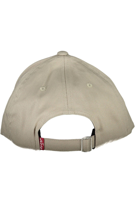 Beige Cotton Men Cap