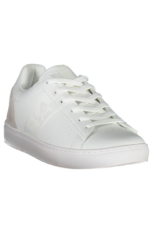 White Polyester Men Sneaker