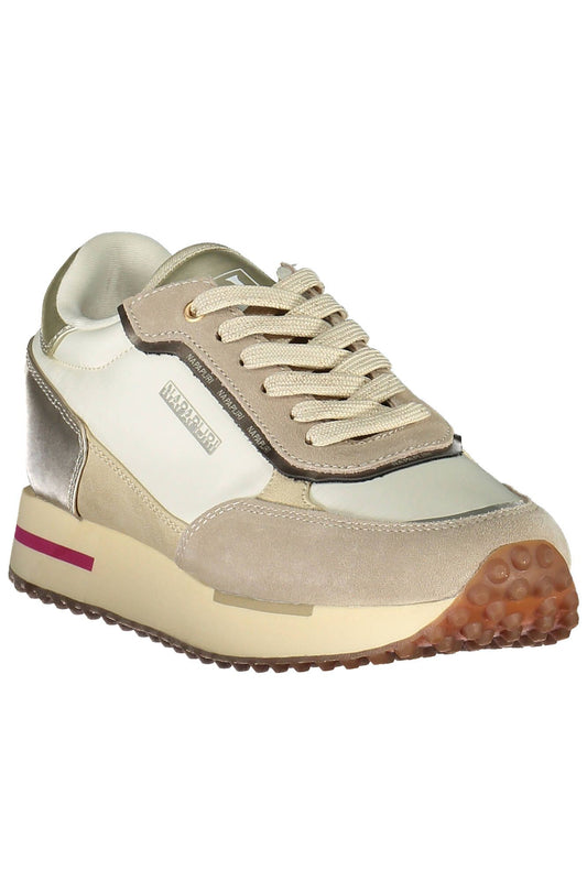 Beige Polyester Women Sneaker