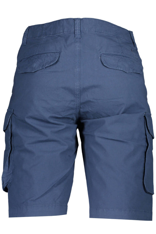 Blue Cotton Men Bermuda Trouser