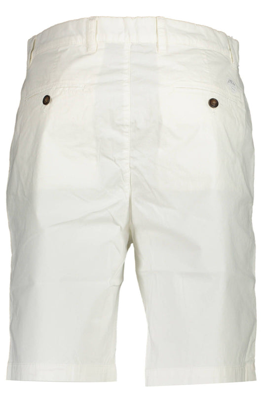 White Cotton Men Bermuda Shorts