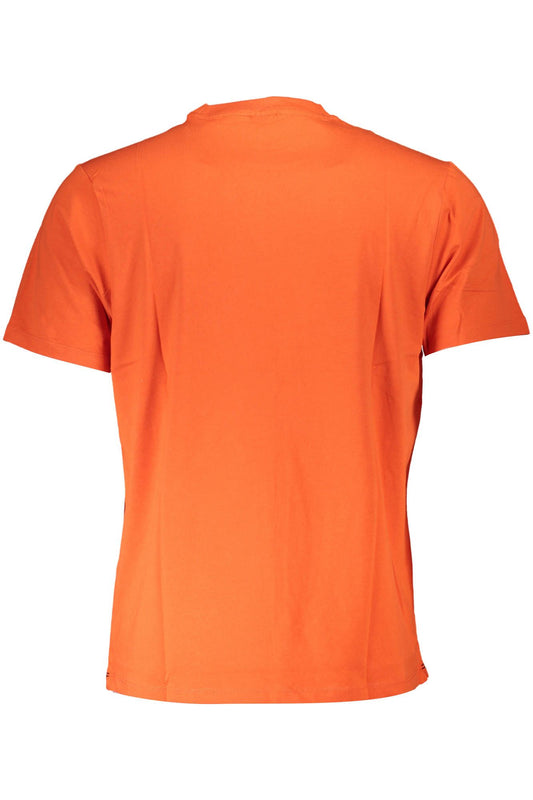 Orange Cotton Men T-Shirt