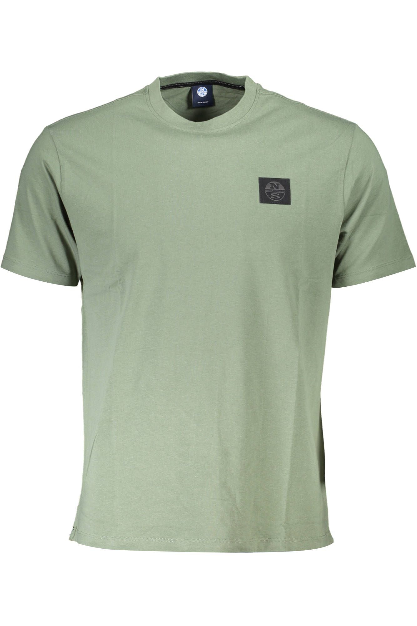 Green Cotton Men T-Shirt