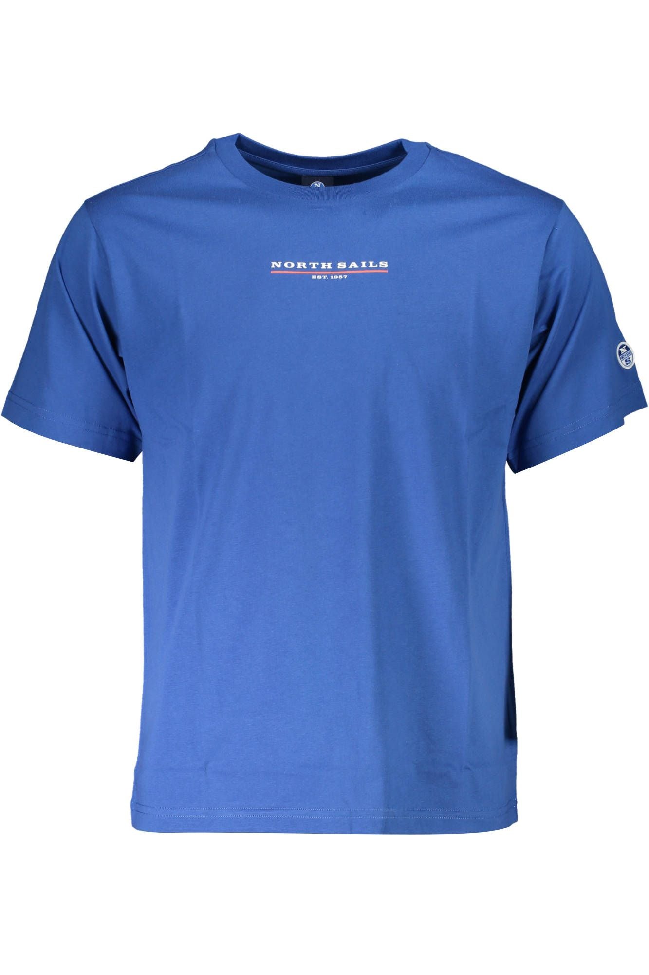 Blue Cotton Men T-Shirt