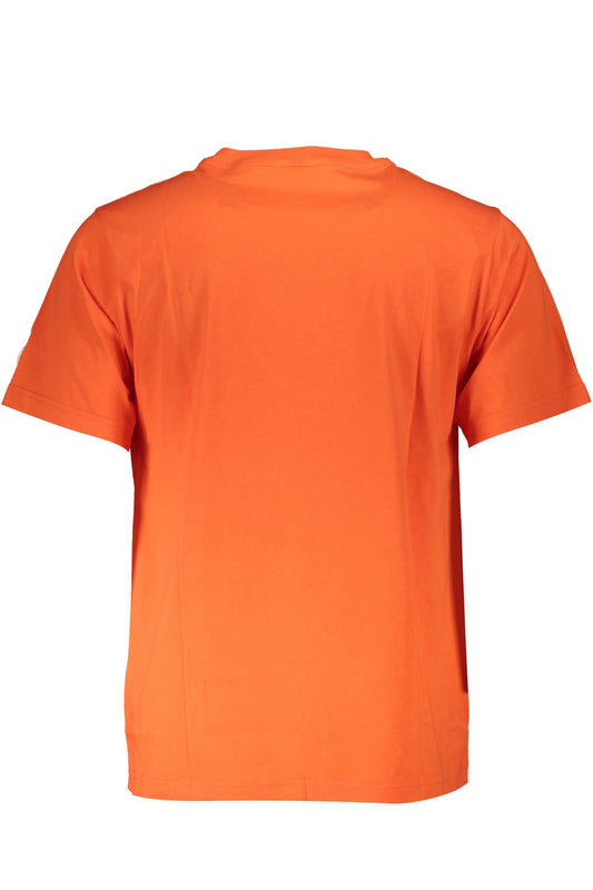 Orange Cotton Men T-Shirt