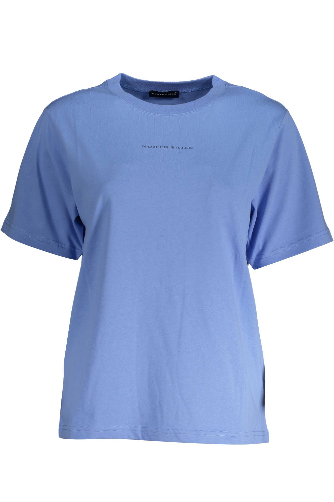 Light Blue Cotton Women T-Shirt