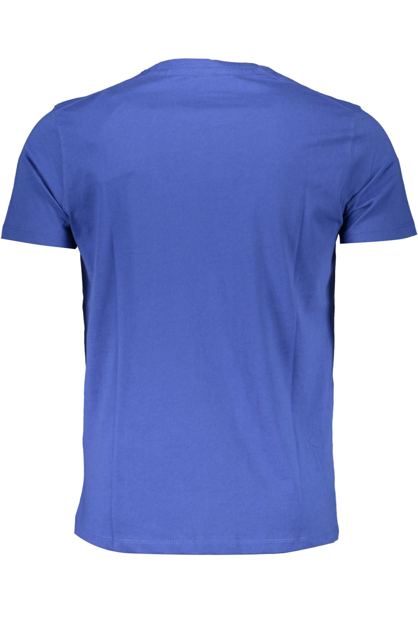 Blue Cotton Men T-Shirt