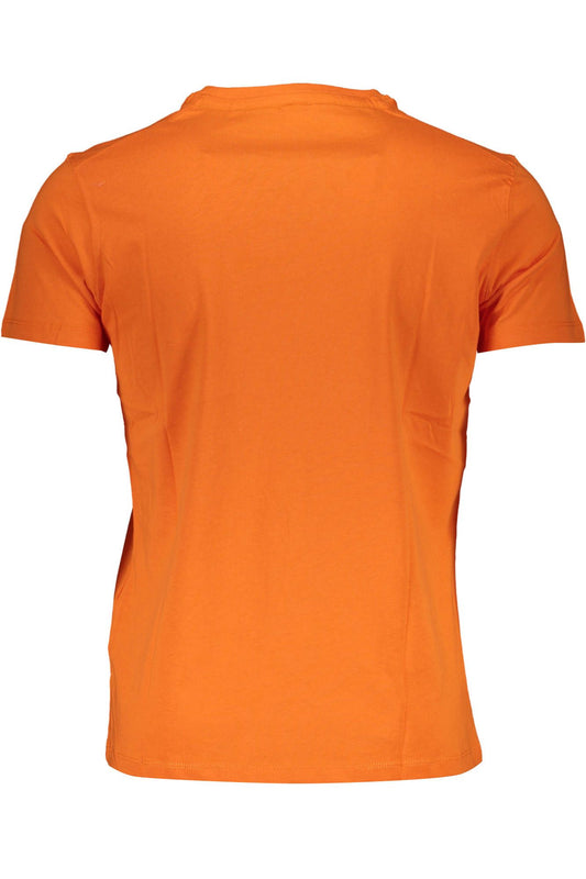 Orange Cotton Men T-Shirt