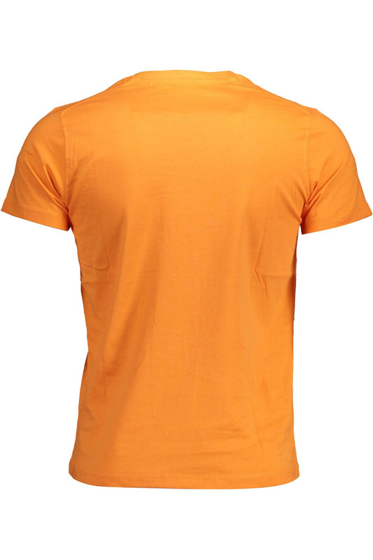 Orange Cotton Men T-Shirt