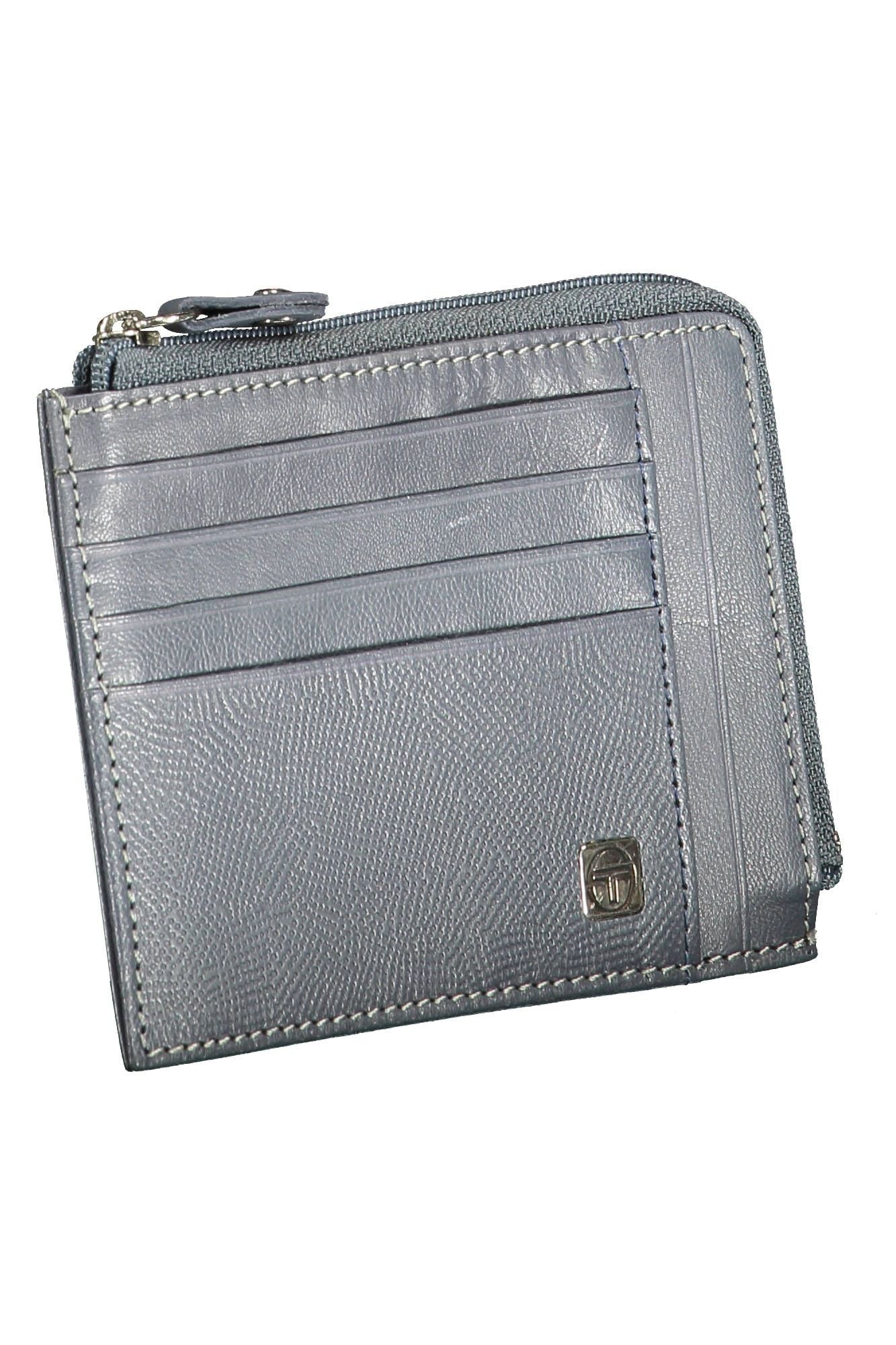 Blue Leather Men Wallet