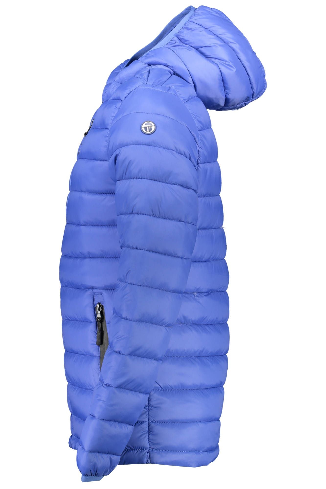 Blue Polyester Men Jacket