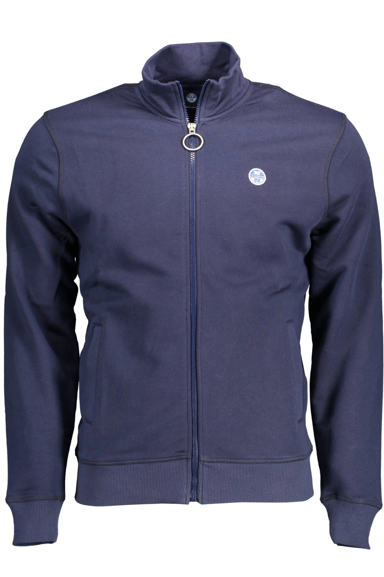 Blue Cotton Men Sweater