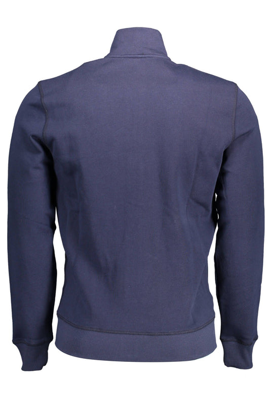 Blue Cotton Men Sweater