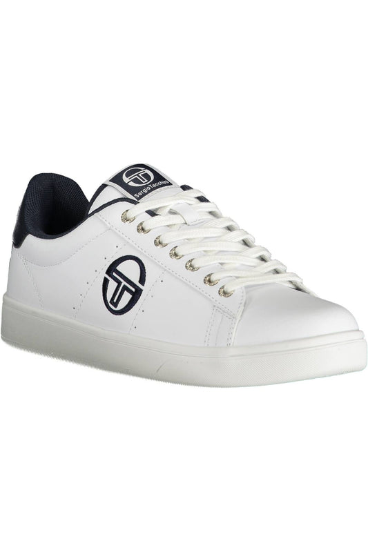 White Polyester Men Sneaker