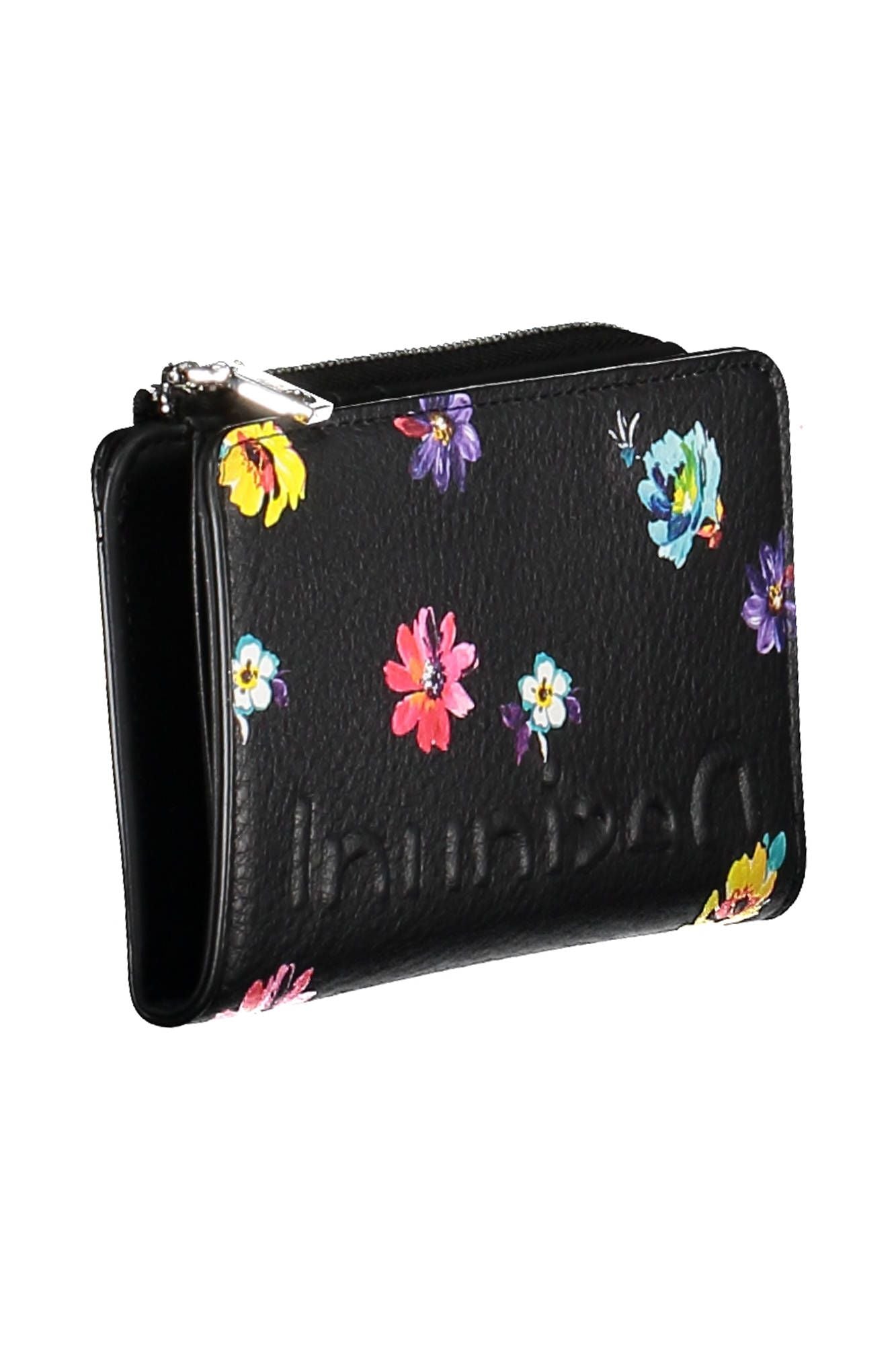 Black Polyurethane Women Wallet