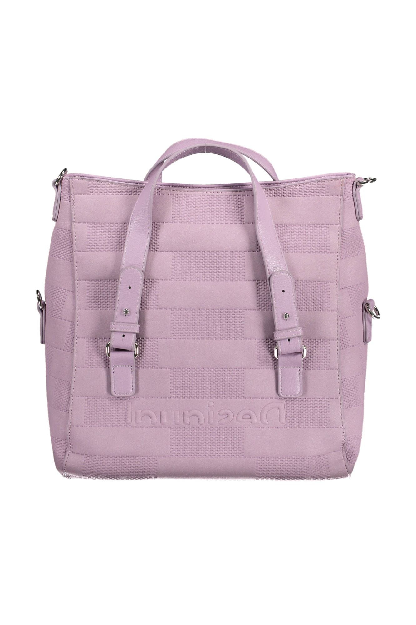 Purple Polyester Women Handbag