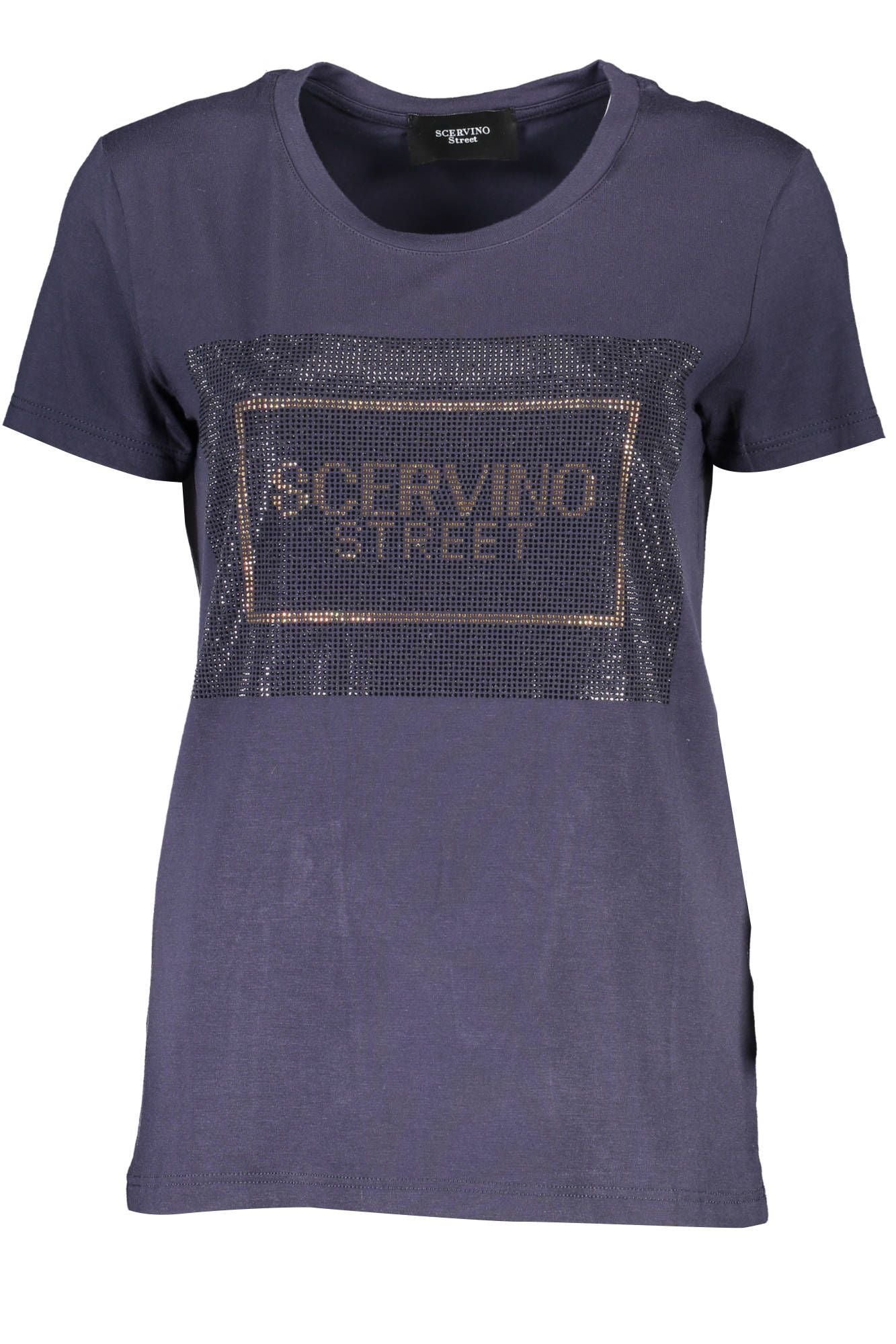 Blue Elastane Women Top