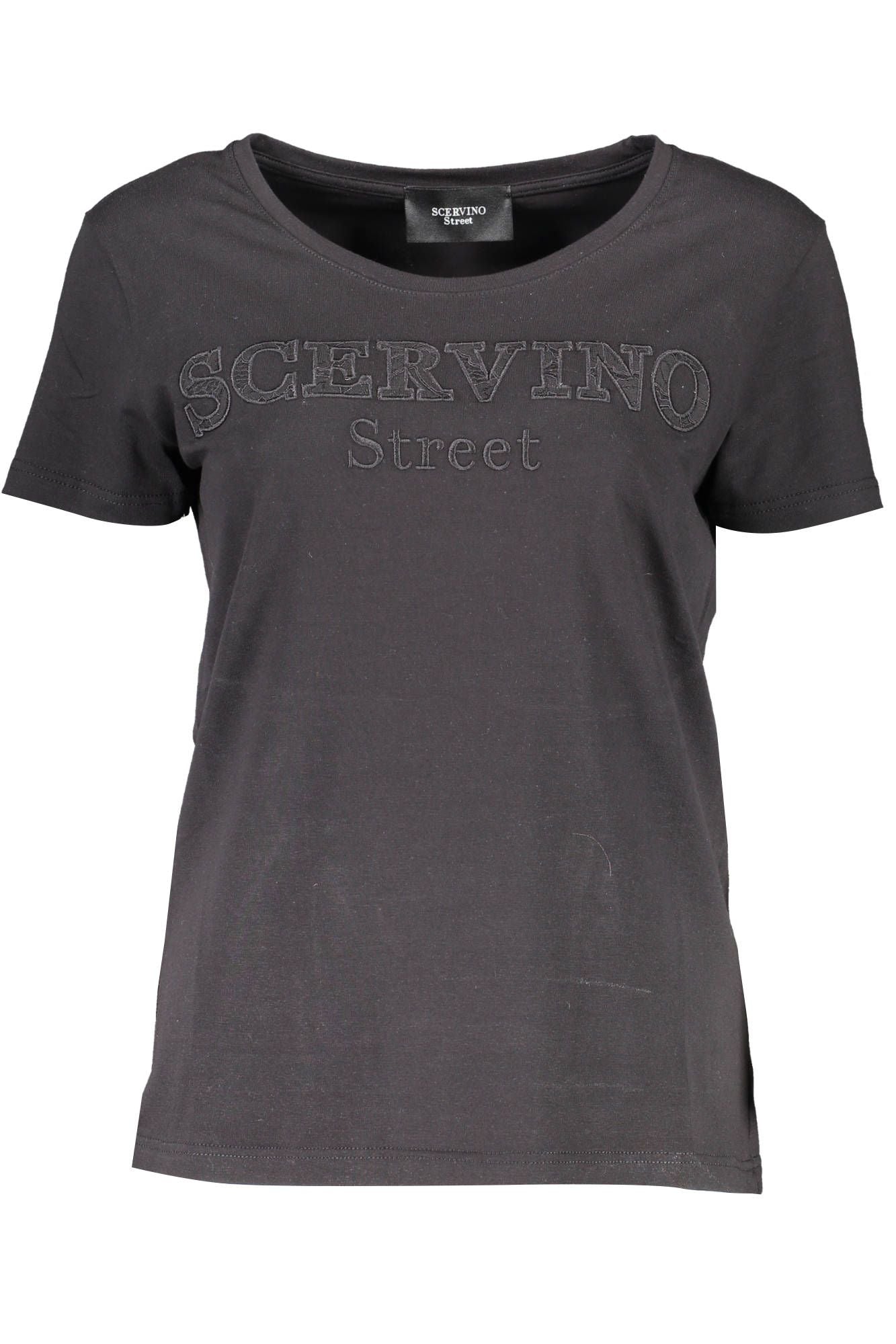 Black Cotton Women T-Shirt