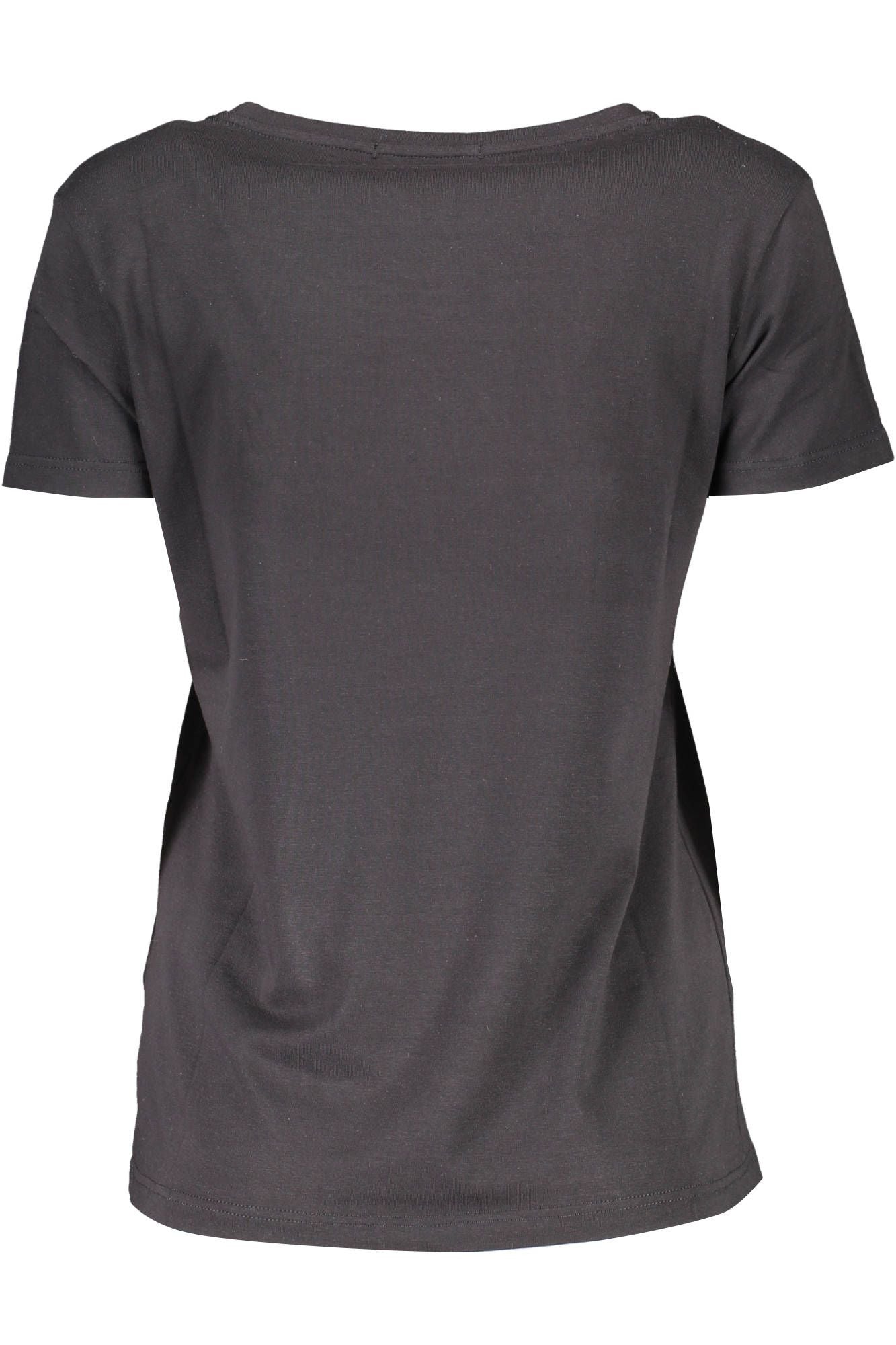 Black Cotton Women T-Shirt