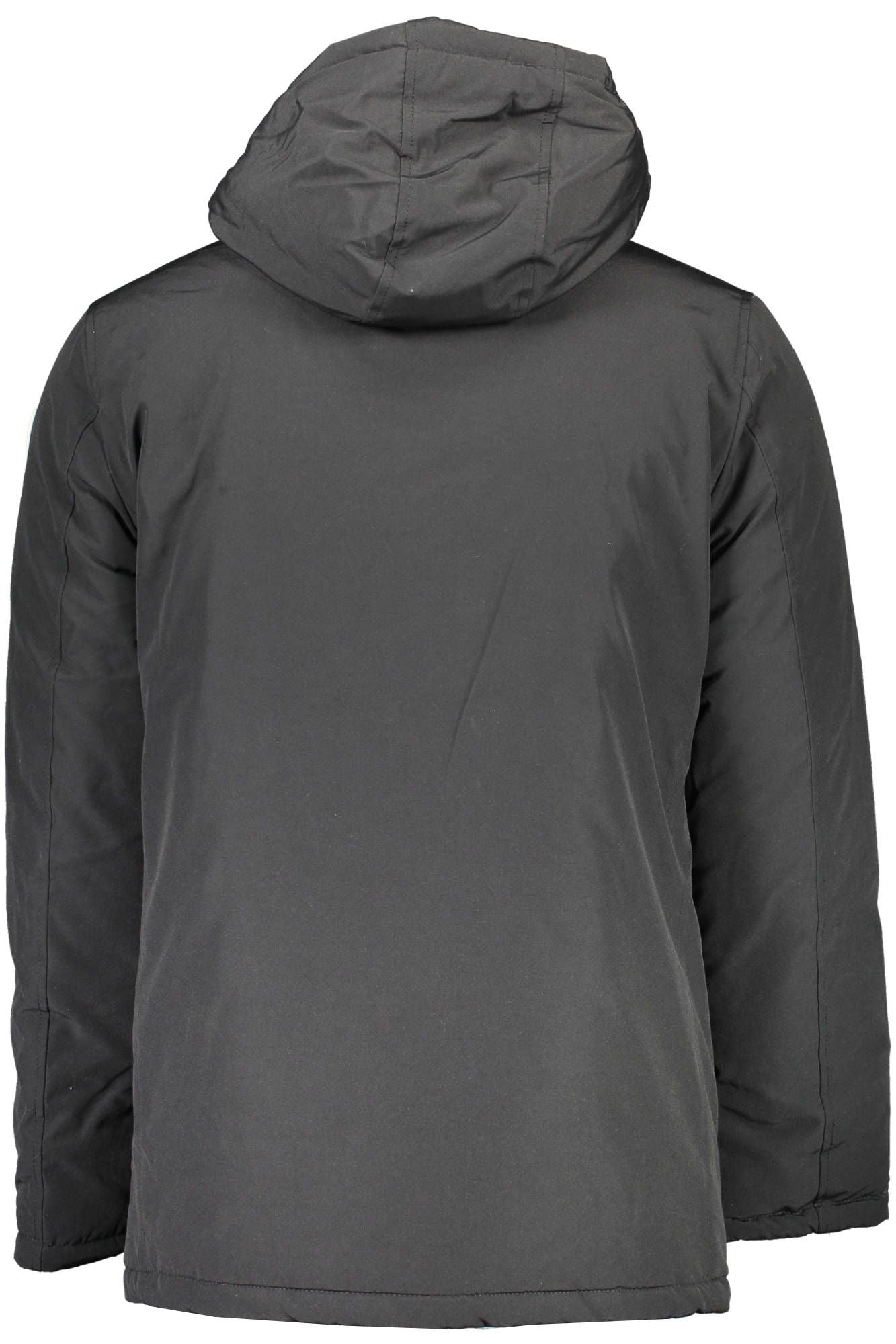 Black Polyester Men Jacket