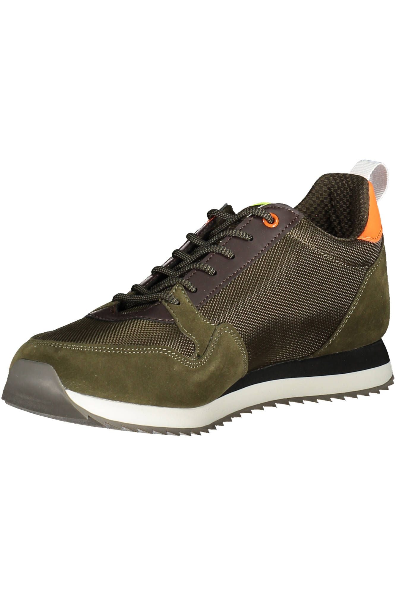 Green Polyester Men Sneaker