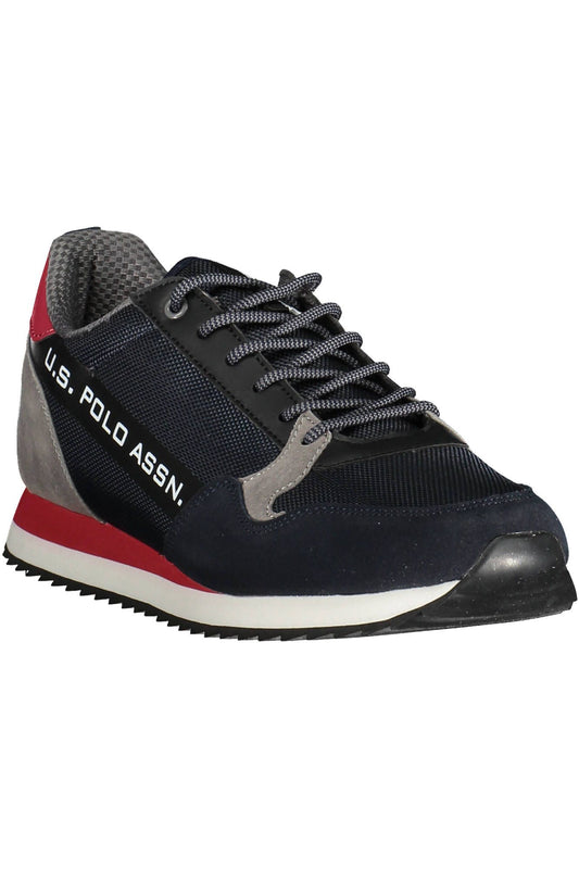 Blue Polyester Men Sneaker