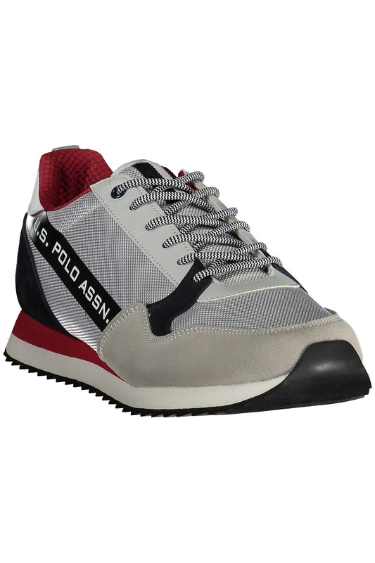 "Gray Polyester Men Sneaker"