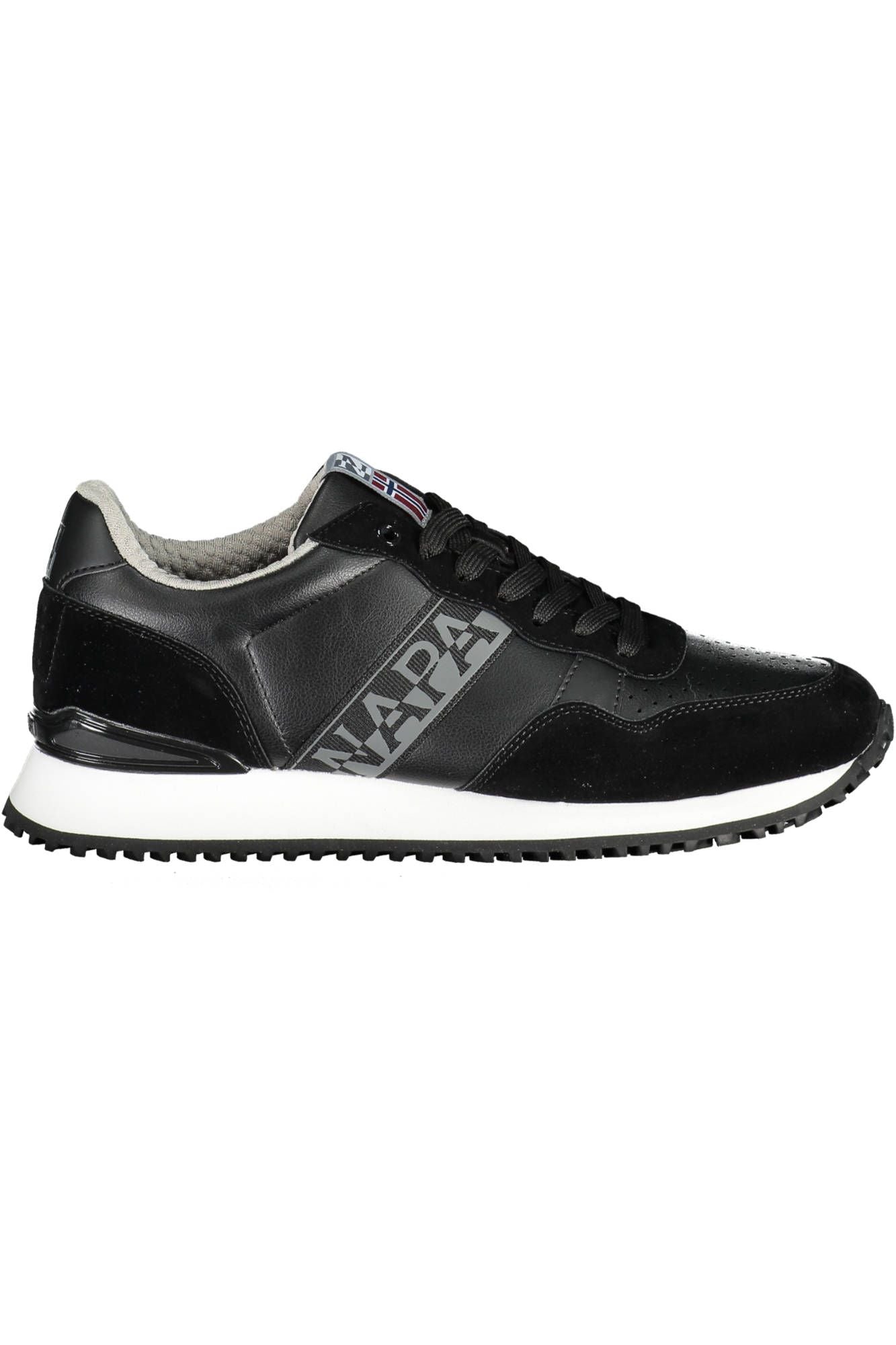 Black Polyester Men Sneaker