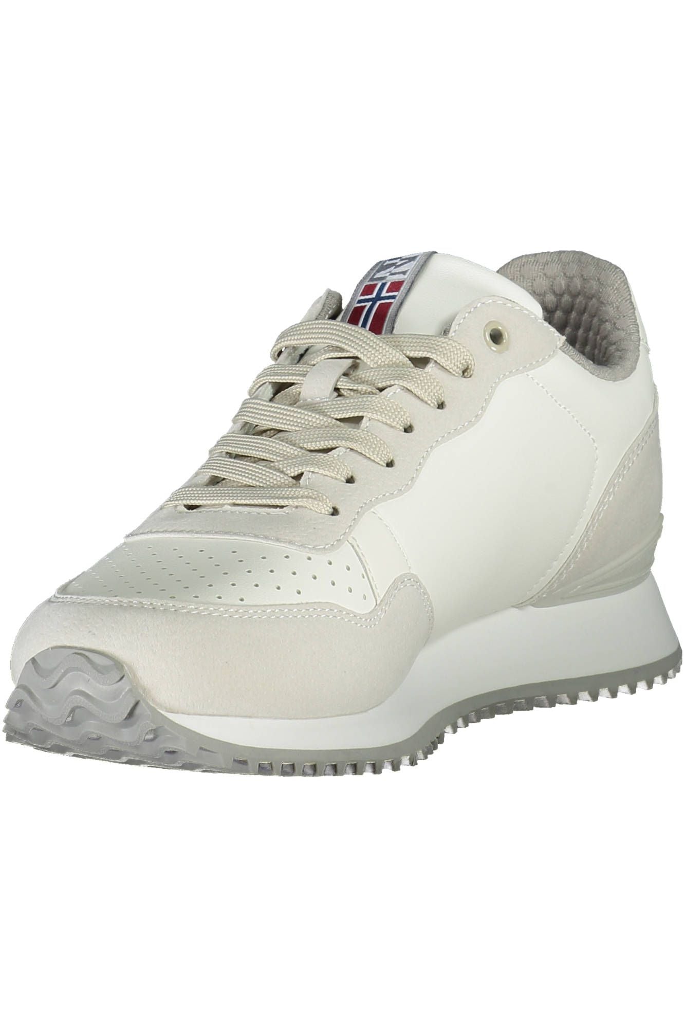 White Polyester Men Sneaker