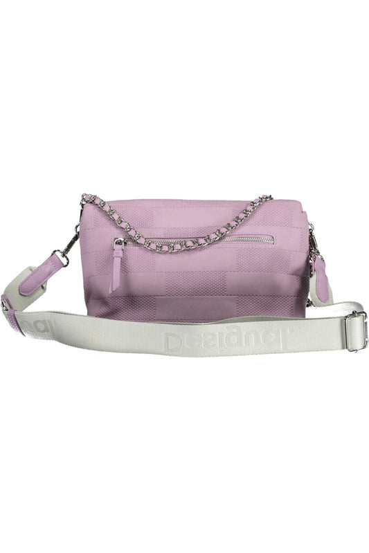 Purple Polyester Women Handbag