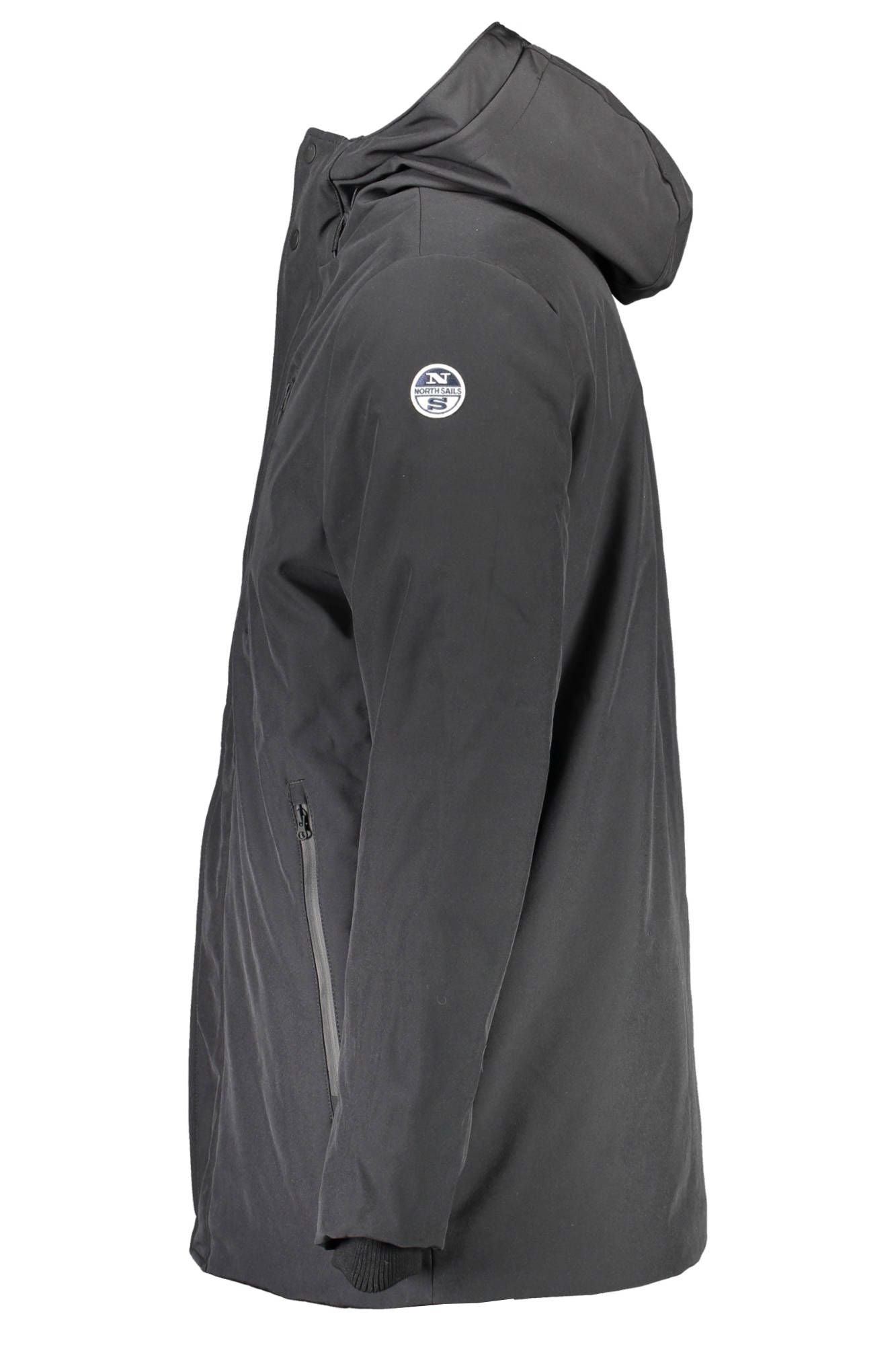 Black Polyester Men Jacket