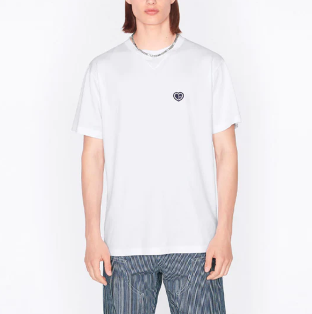 White Cotton Men T-Shirt