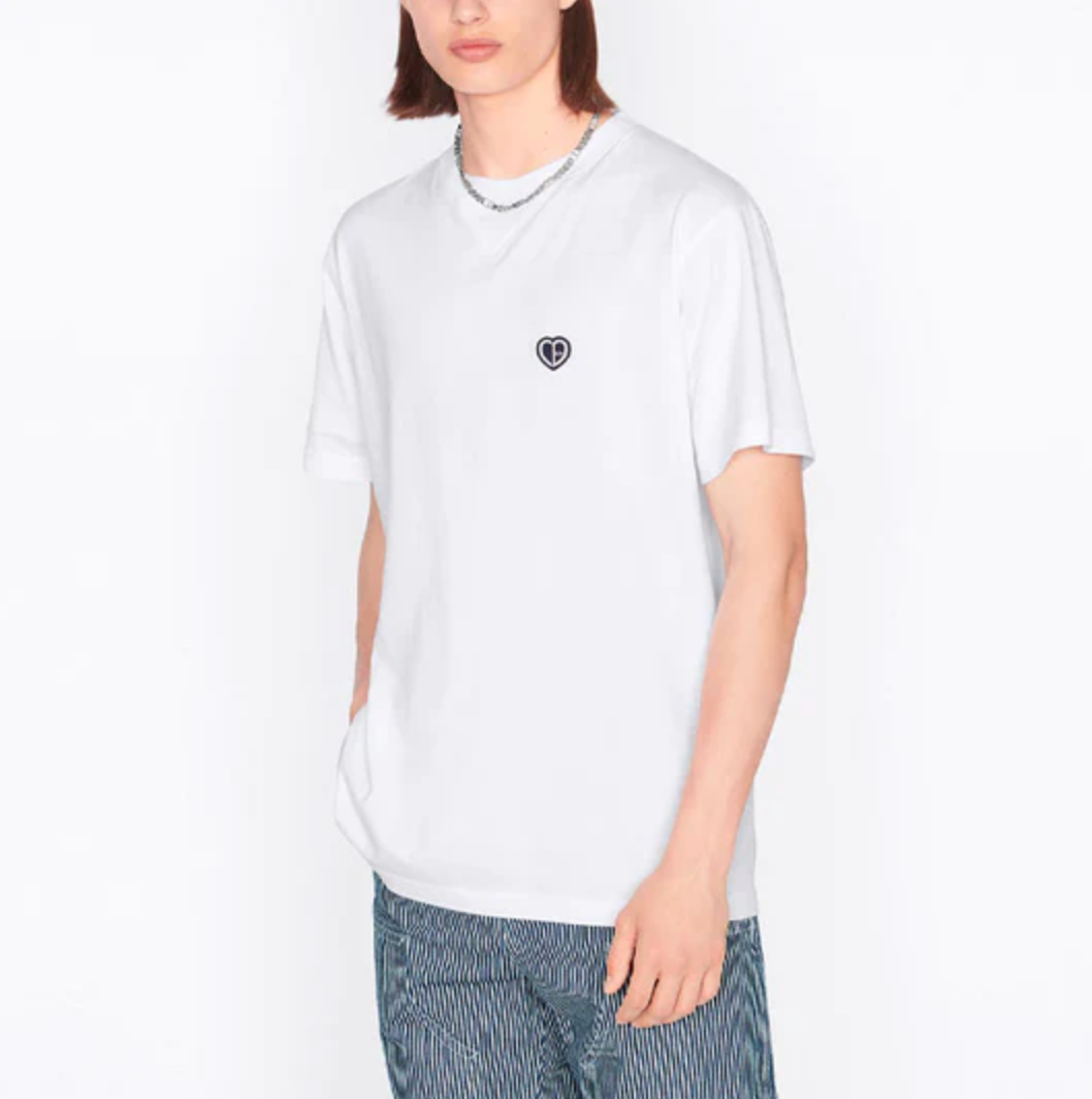White Cotton Men T-Shirt