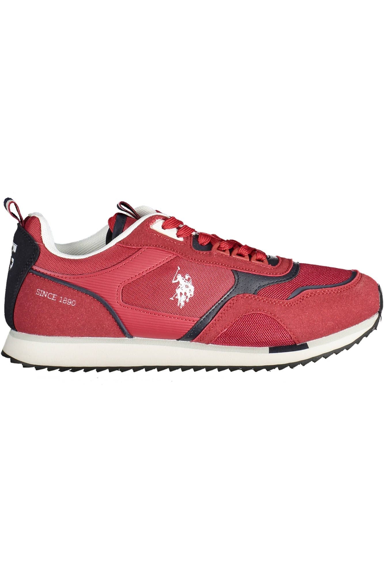 Red Polyester Men Sneaker