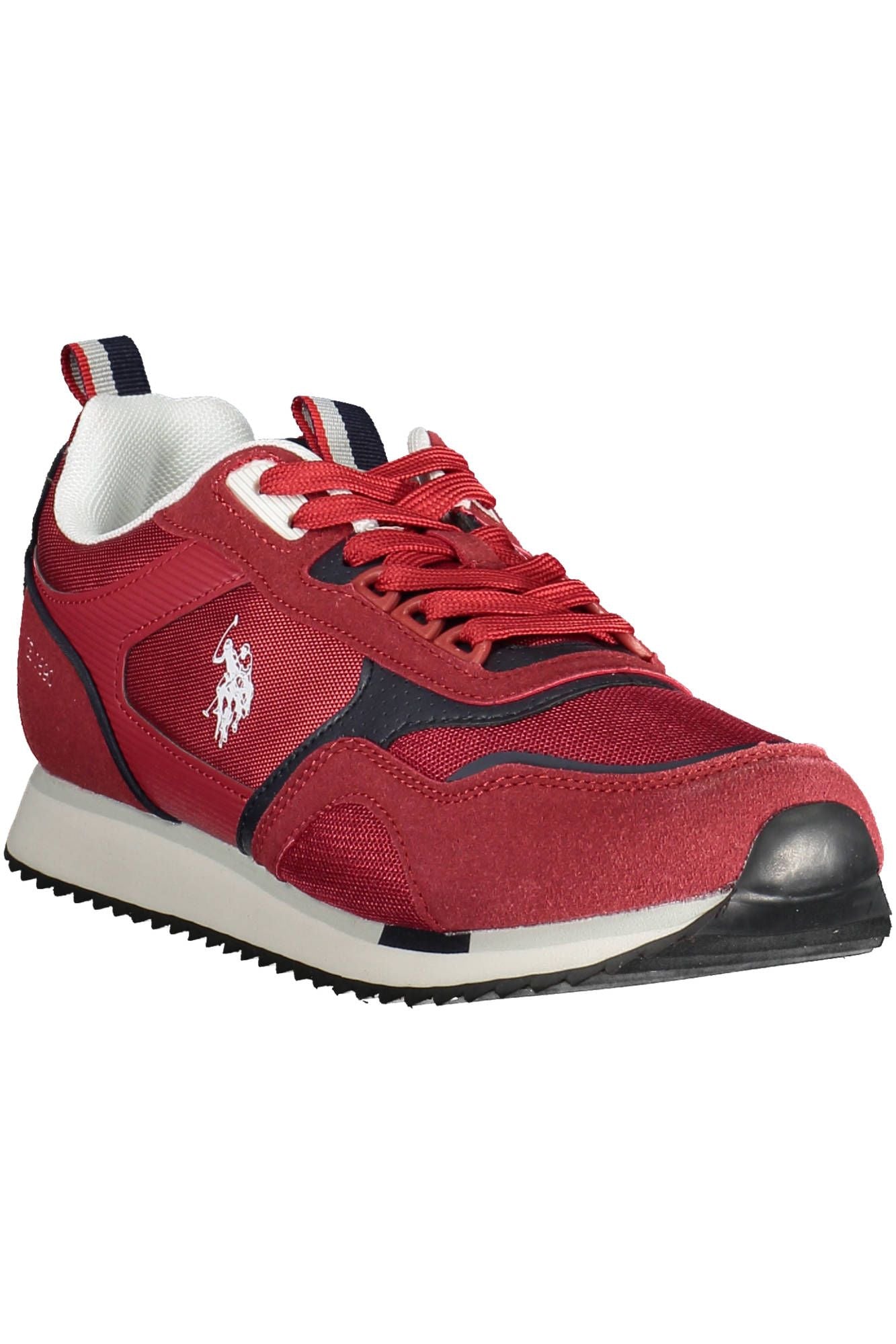 Red Polyester Men Sneaker