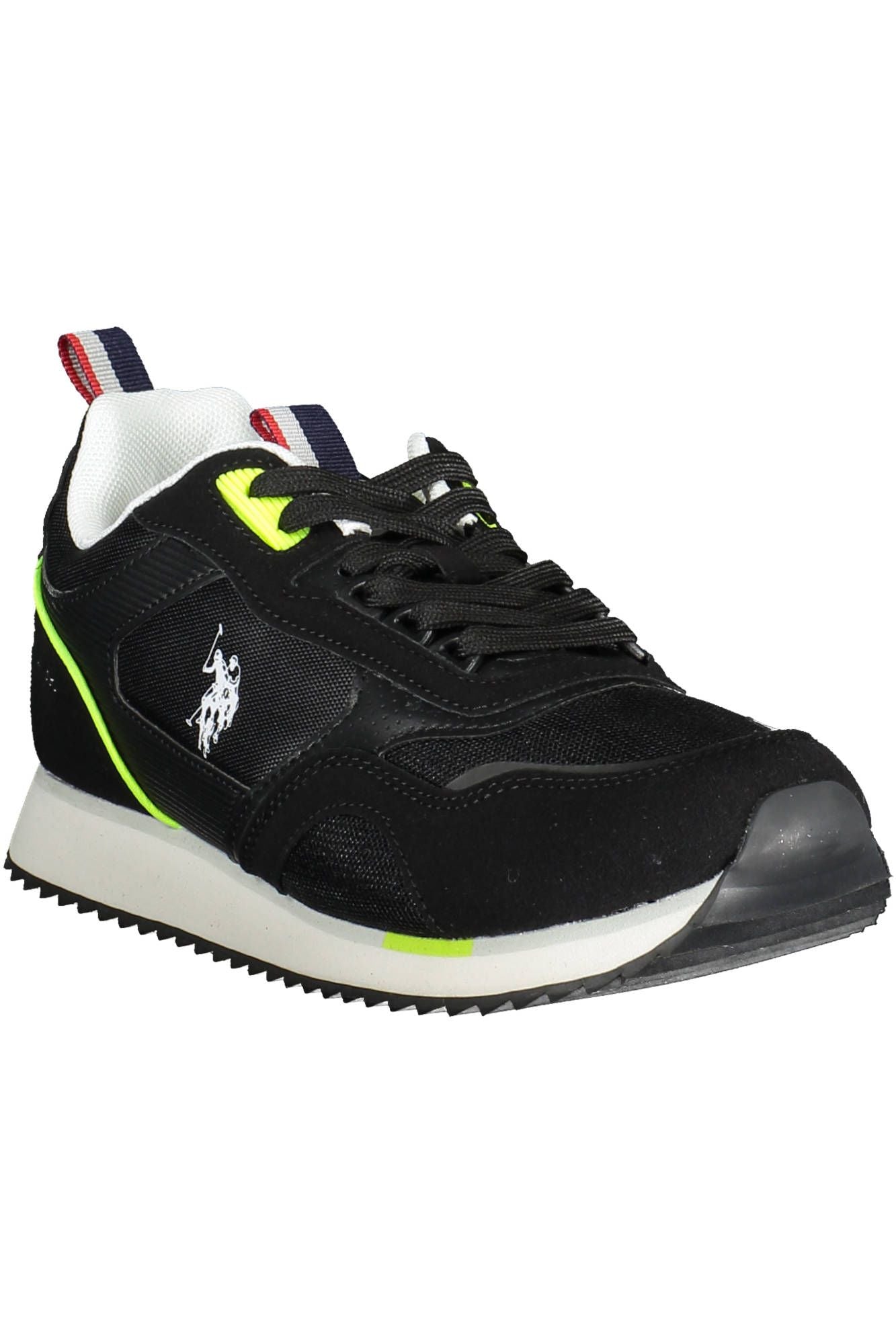Black Polyester Men Sneaker